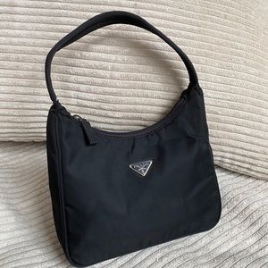 Prada Nylon Mini Tessuto Hobo Bag